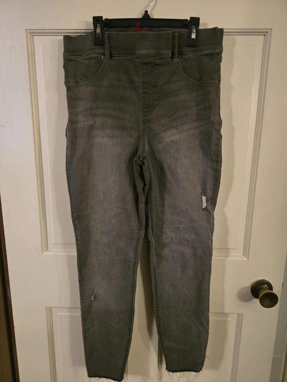 SPANX Women’s Gray Denim Leggings 5-Pocket Cotton Elastane Size XL #300